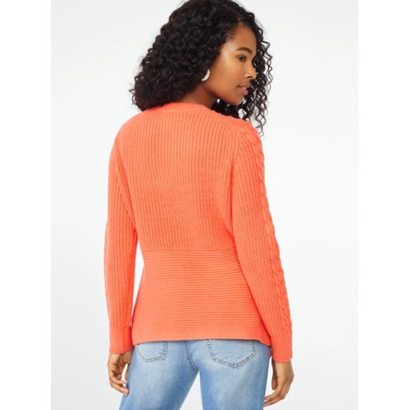 NEW Scoop Women's Asymmetrical Sweater ORANGE XL 16/18 - Picture 4 of 17